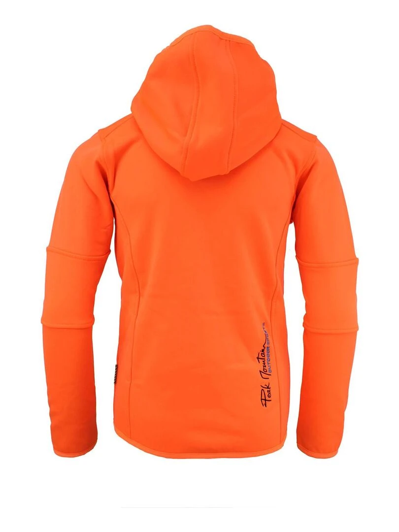 Blouson polarshell garçon ECAMPUS PEAK MOUNTAIN Orange