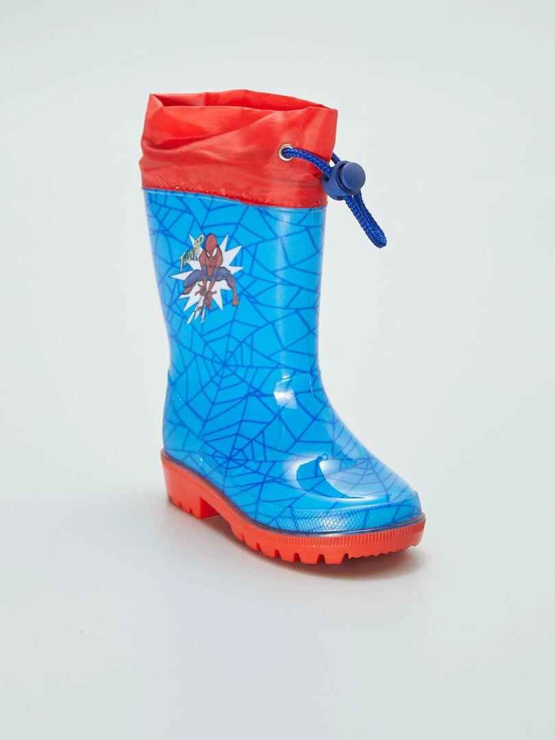 Bottes de pluie 'Spider man' bleu