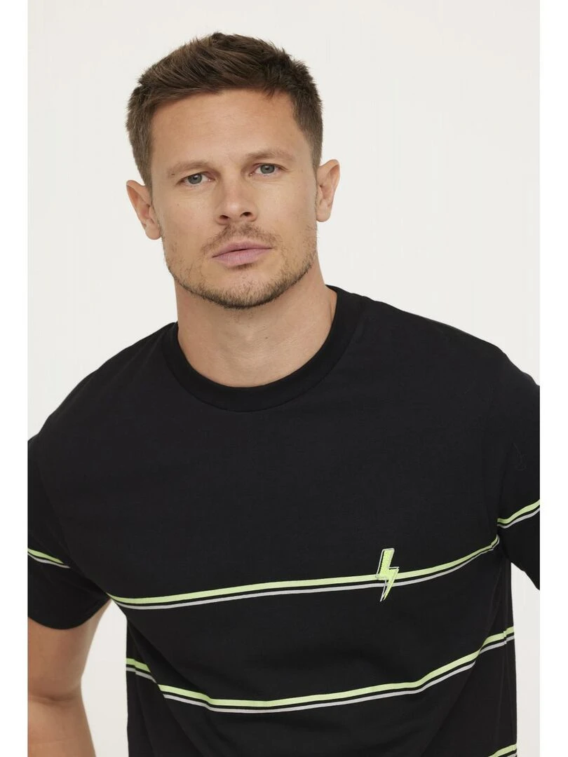 Lee Cooper   T shirt manches courtes coton regular AMARO   Noir