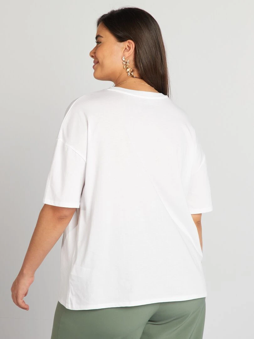 T shirt 'famille' manches courtes   Blanc 'love'