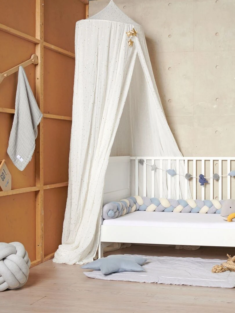 Guirlande en coton jersey dragon 150 cm horizontale Bleu