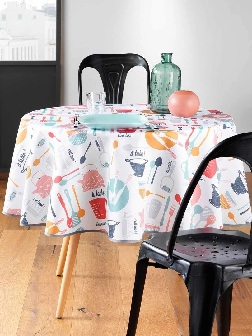 Nappe ronde 160 cm kitchen   Blanc