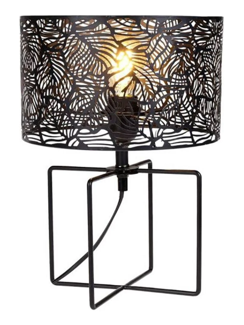 Lampe métal ajouré Calathéa noir   Noir