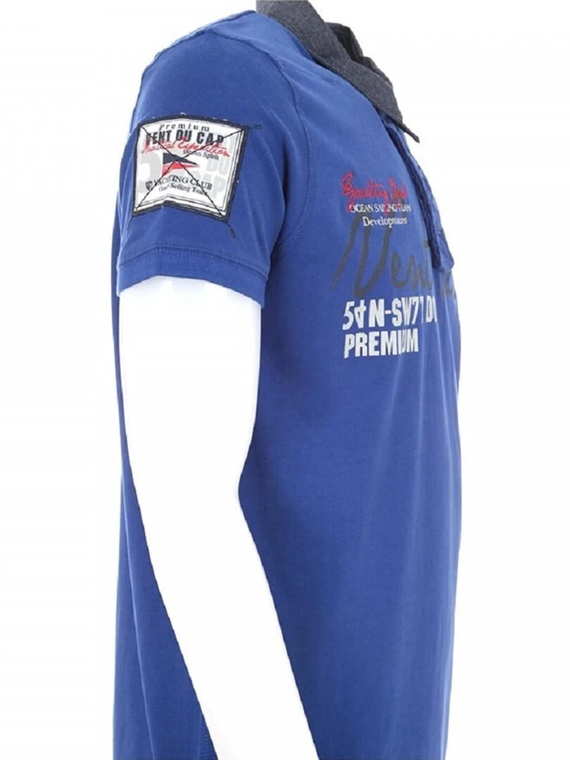 Polo manches courtes garçon ECAZURO   VENT DU CAP   Bleu
