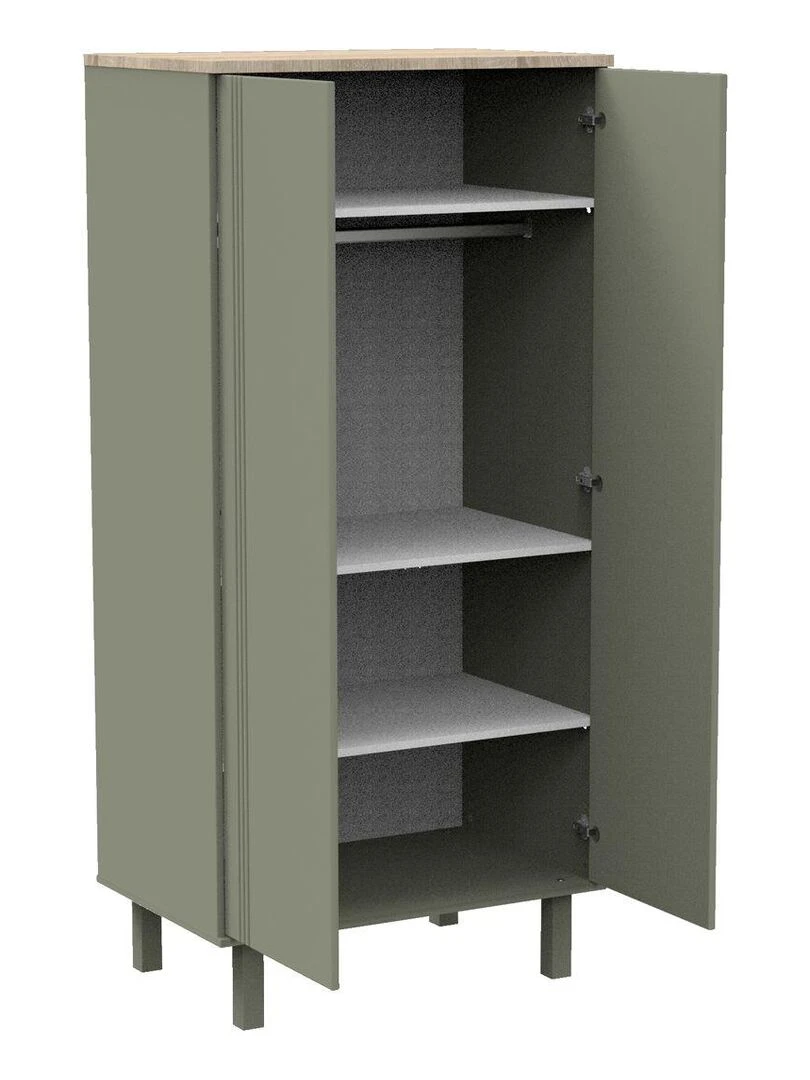 Armoire 2 portes avec rainures   SAUTHON   Vert