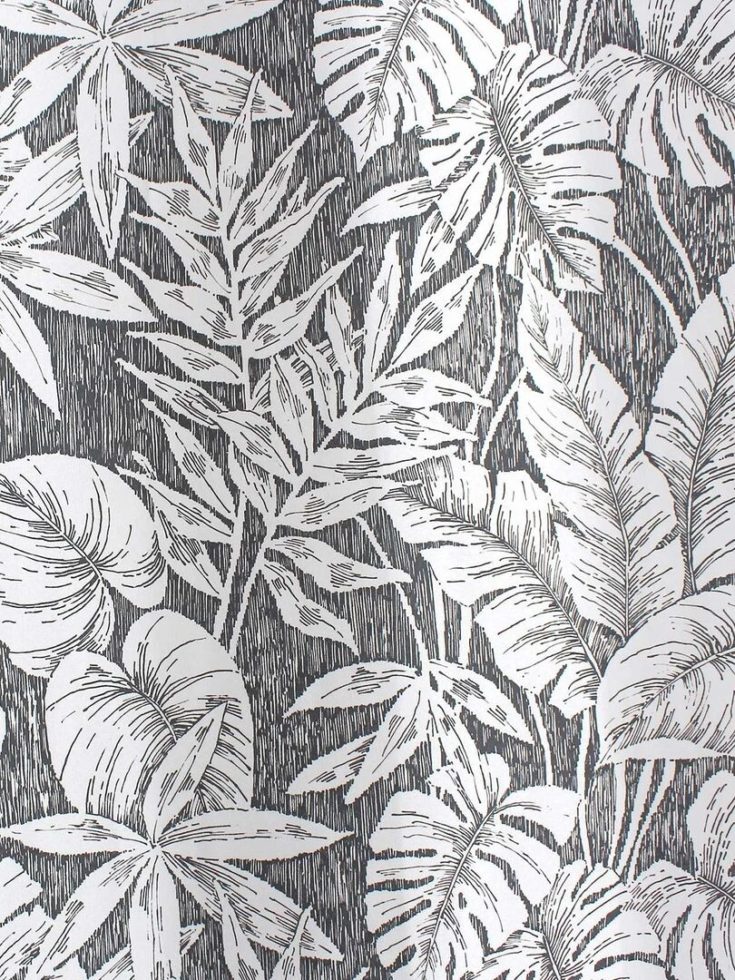 Rideau tamisant au style exotique   Gris foncé