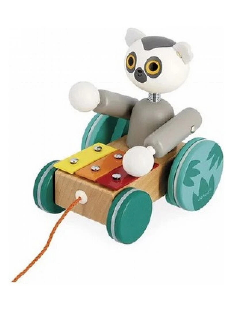 Lémurien xylophone à tirer en bois Tropik N/A