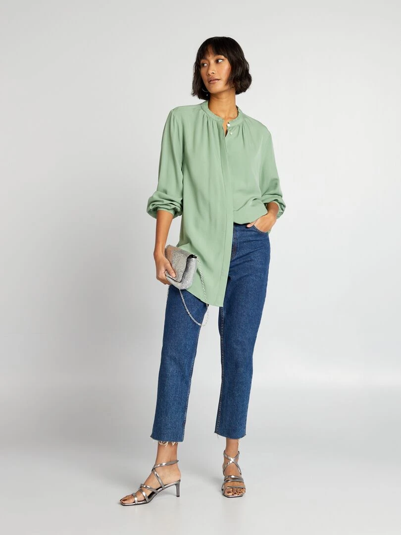 Chemisier à col mao   Vert