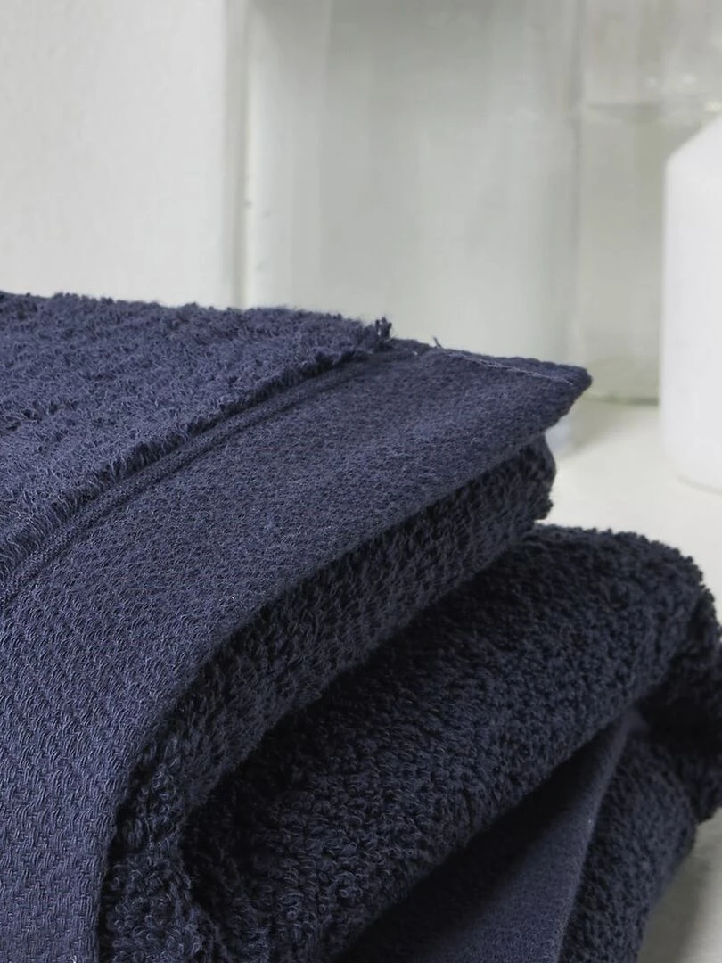 Serviette de bain uni 'BIO ORGANIC' 'TODAY'   Bleu marine