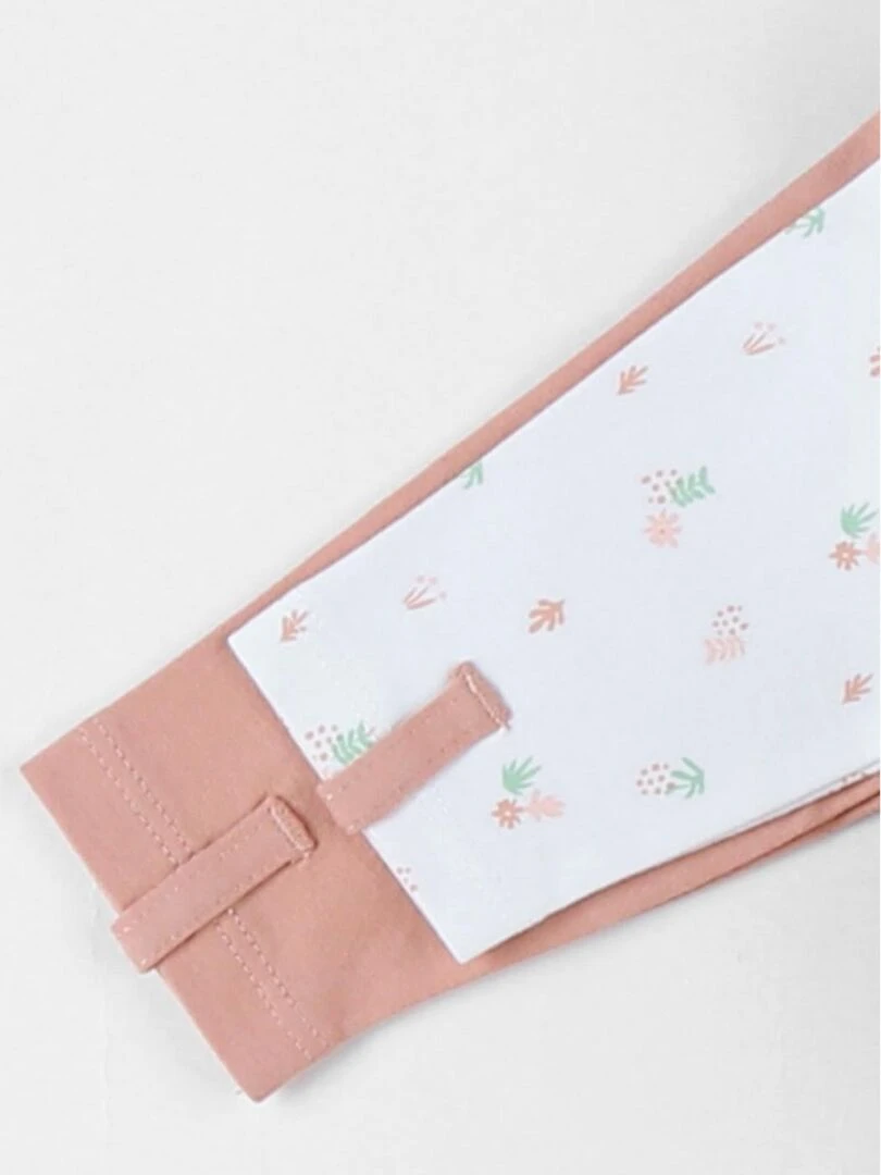 Set de 2 pyjamas 1 pièce  terracotta/écru   Noukie's   Rose
