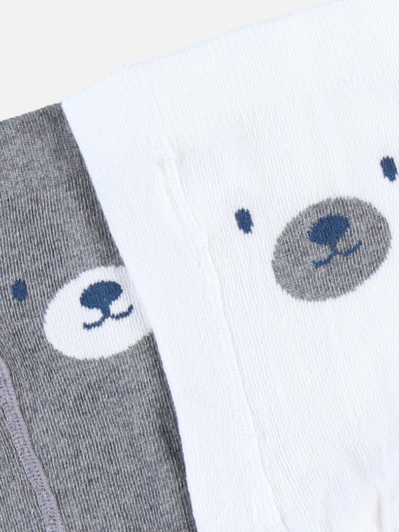 Set De 2 Collants  Blanc/gris   Gris