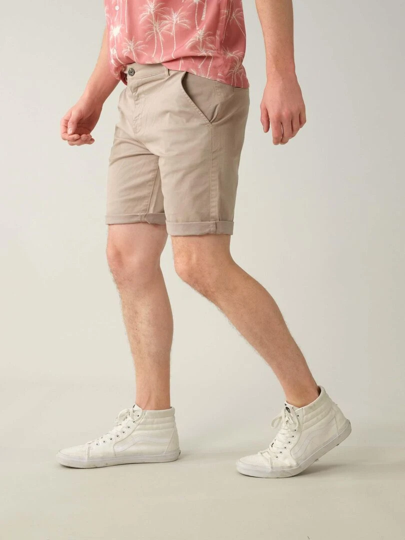 Bermuda pour homme avec poche à l'italienne 'Deeluxe'   Beige sable