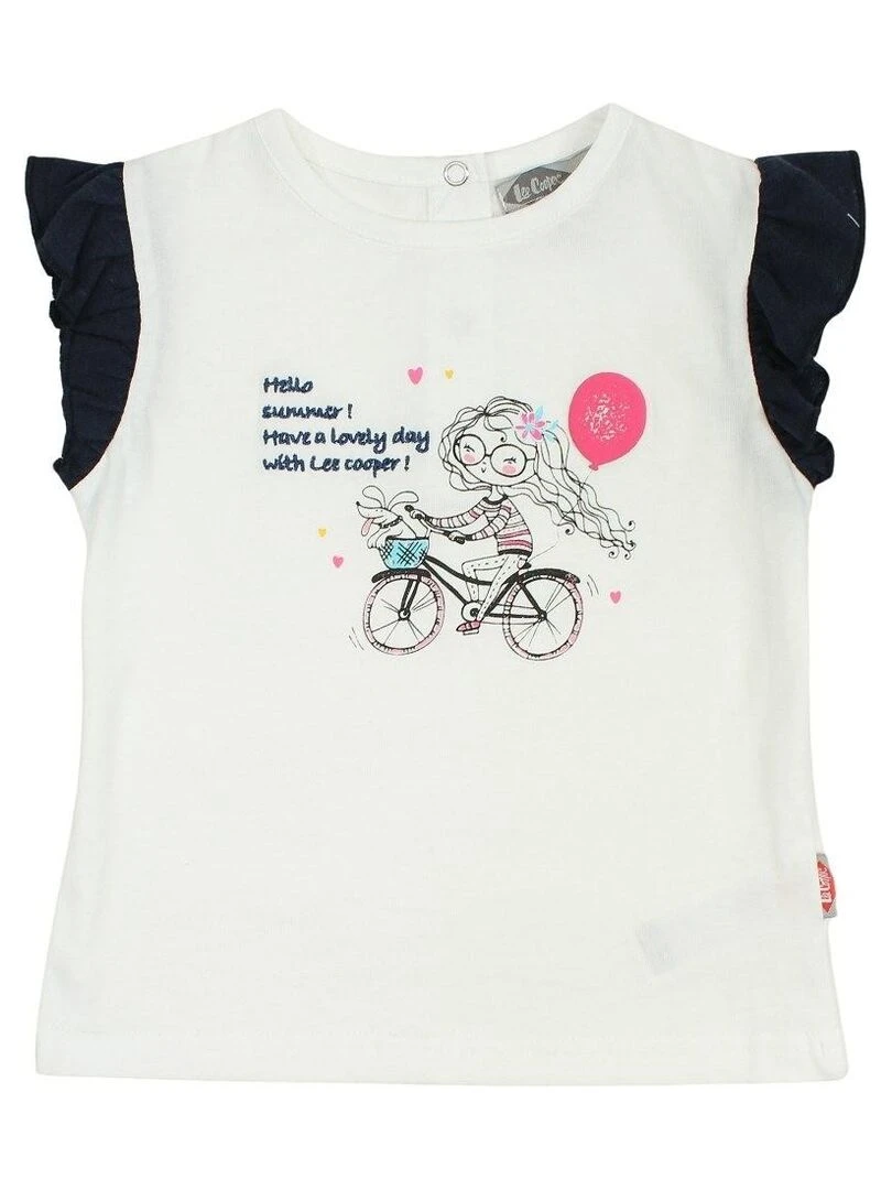 Lee Cooper   Ensemble T shirt short bébé fille Imprimé Lee Cooper   Bleu marine