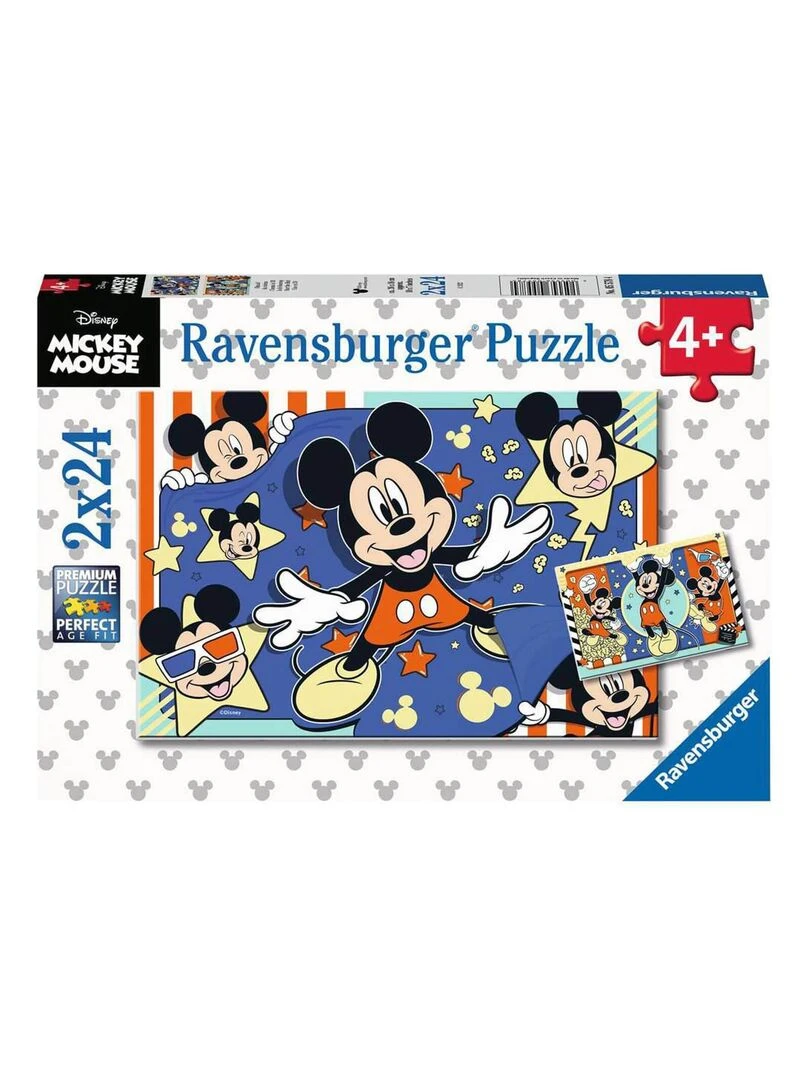 Puzzles 2 x 24 pièces : Disney Mickey Mouse : Au cinéma N/A