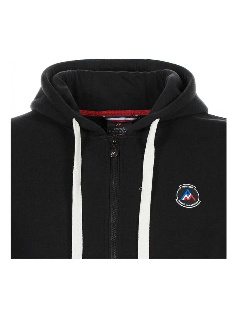 Sweat molleton zippé à capuche homme COPILOT   PEAK MOUNTAIN   Noir Noir
