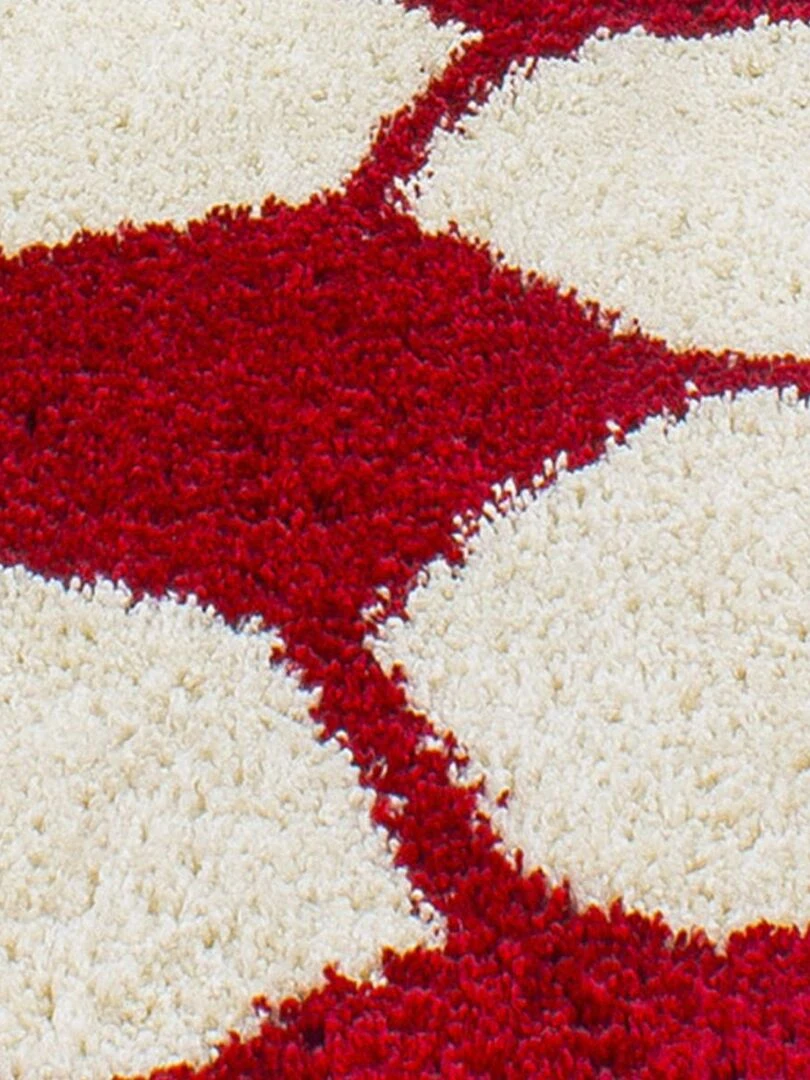 Tapis enfant tapis rond Ø 120cm SHAGGY FOOT Rouge OEKO TEX idéal pour Salon   Rouge