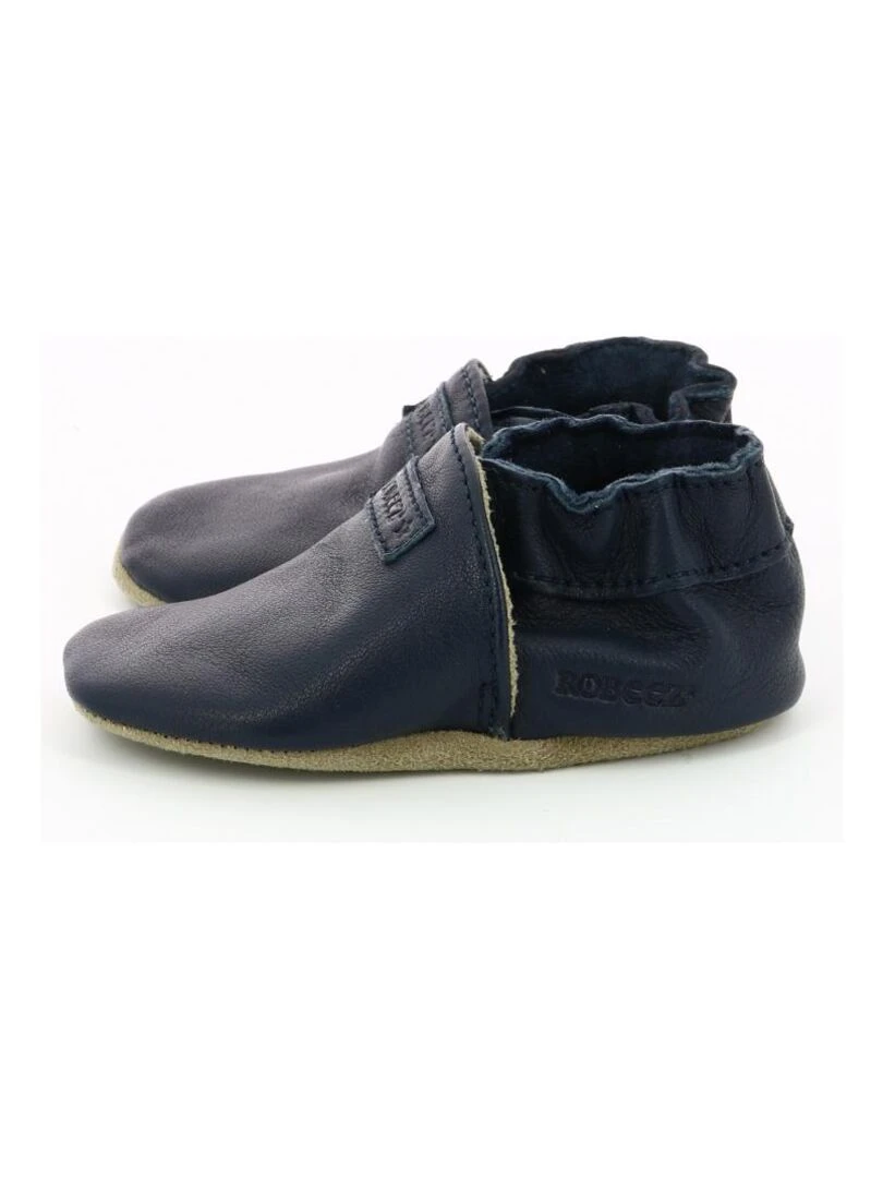 Chaussons Cuir Myfirst   Bleu marine