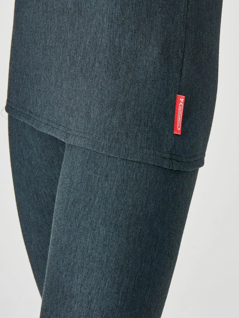 T shirt col rond Comfort Thermolactyl 4 femme   DamartSport   Noir