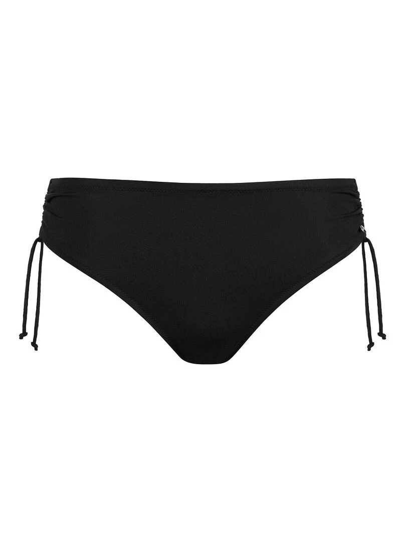 Bas maillot slip de bain taille haute côtés réglables Union Island   Noir