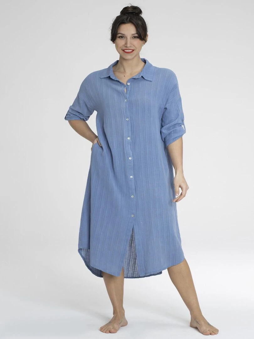 Robes chemise ROMANE Gérard Pasquier Bleu