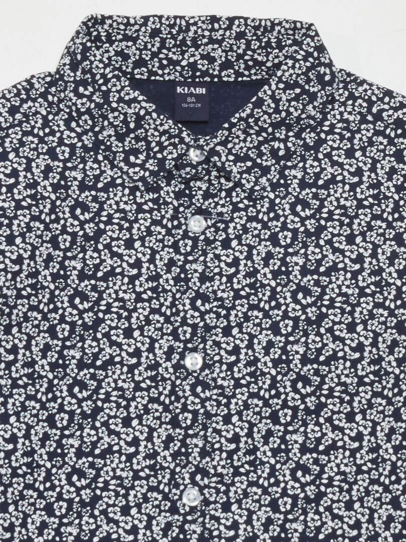 Chemise en popeline Fleuri