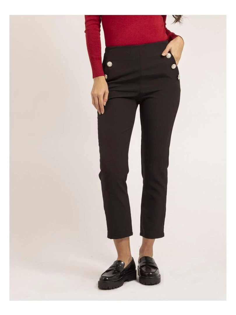 Pantalon droit ESLINA Noir