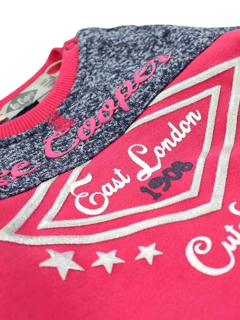 Lee Cooper   Ensemble ​​Sweat pantalon bébé fille Imprimé Lee Cooper   Gris