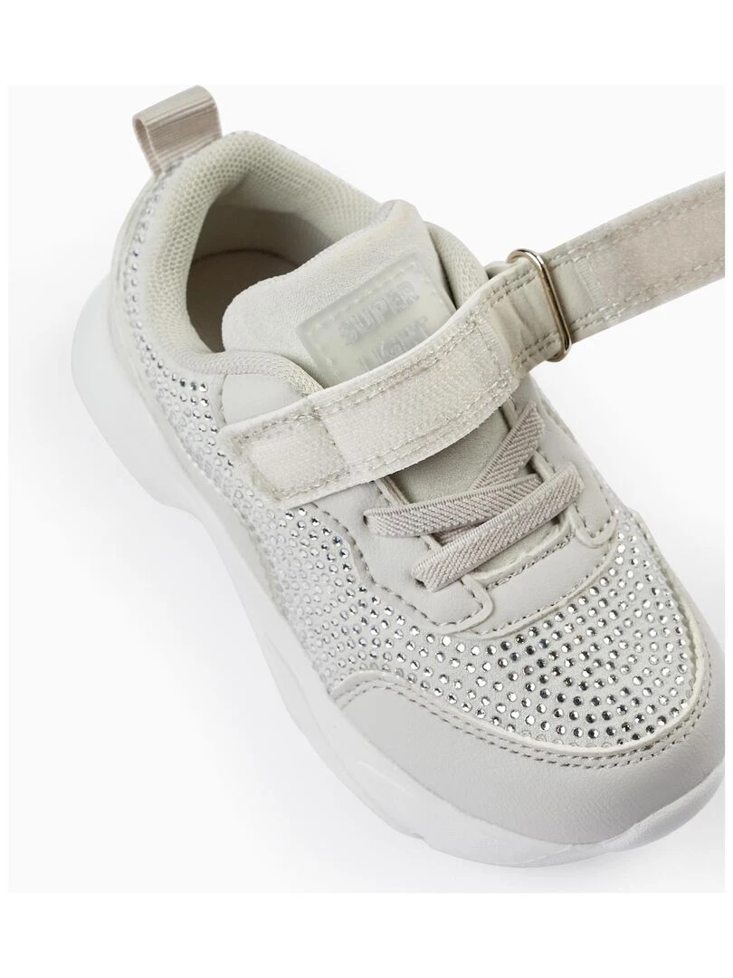 Baskets avec Strass pour Bébé Fille 'ZY Superlight'  CÉRÉMONIE   Gris