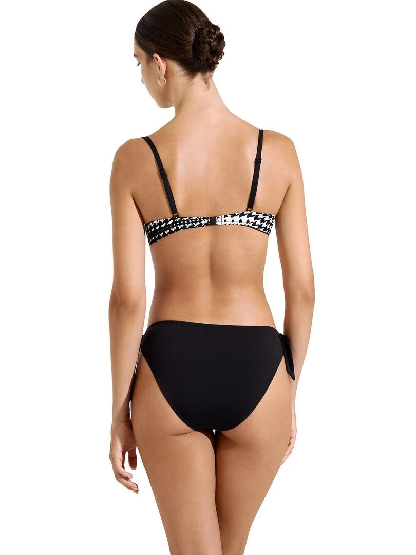 Bas maillot slip de bain à nouettes amovibles Quito   Noir