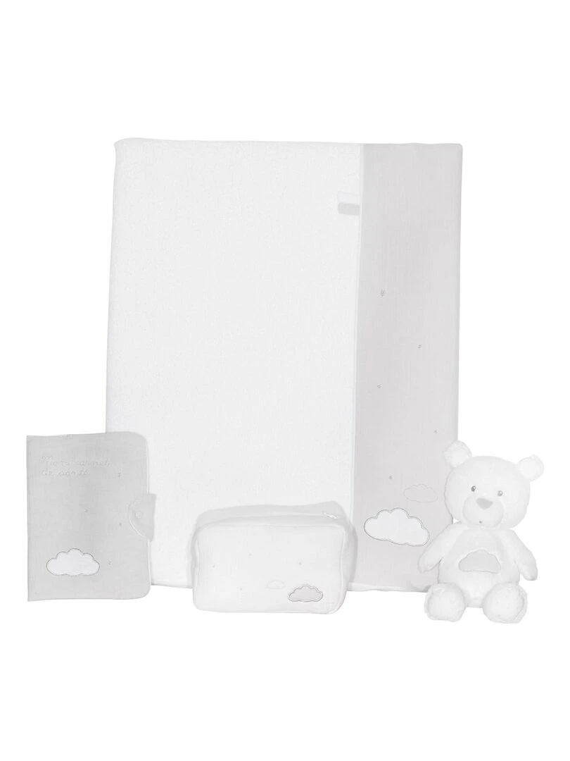 Matelas à langer en coton   SAUTHON   Blanc Gris