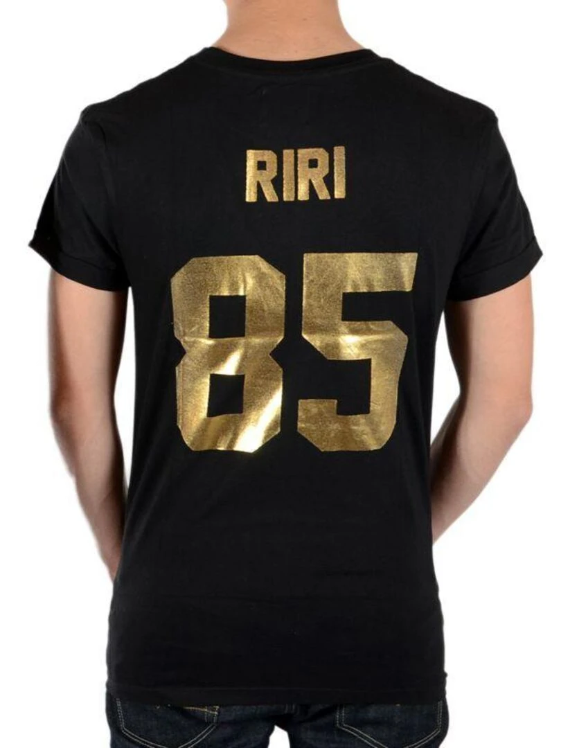 Tee Shirt Little Eleven Paris Riri SS Mixte Garçon Fille Noir Noir