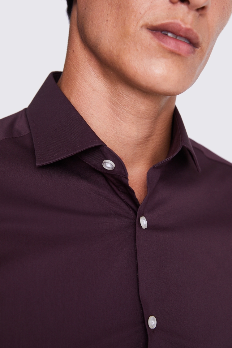 Slim Fit Wine Stretch Shirt Buy Online at Moss