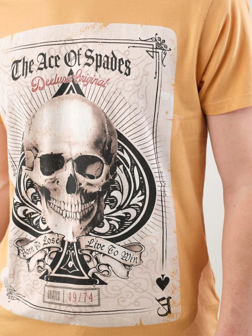 T shirt en coton pour homme 'Deeluxe'   Orange clair