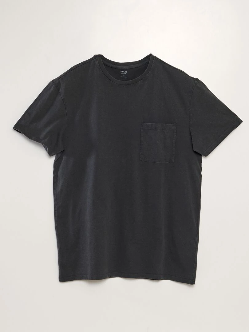 T shirt en jersey effet délavé Noir