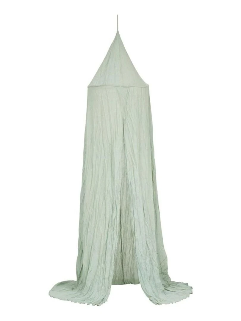 Ciel de lit double gaze de coton vert Vert