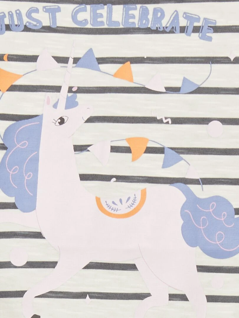 Robe t shirt 'licorne' Noir et blanc