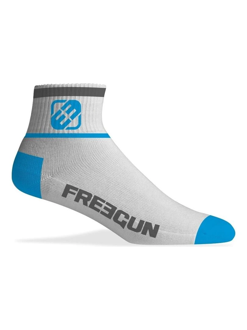 Lot de 6 Paires de Chaussettes Socquettes homme assorties Freegun   Noir Bleu Blanc