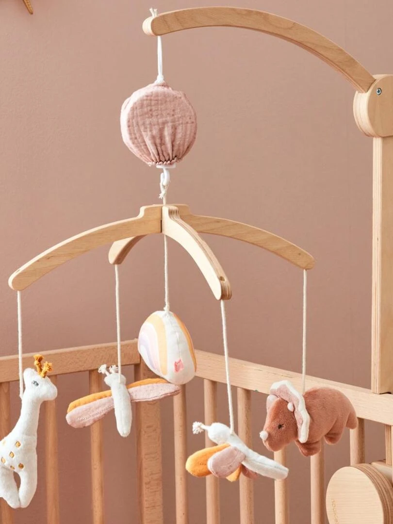 Mobile musical en bois Popsie Noukie's Blanc