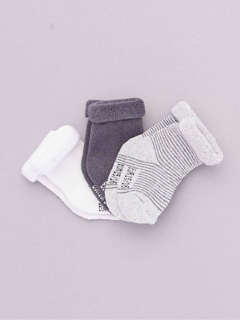 Lot 3 paires de chaussettes gris