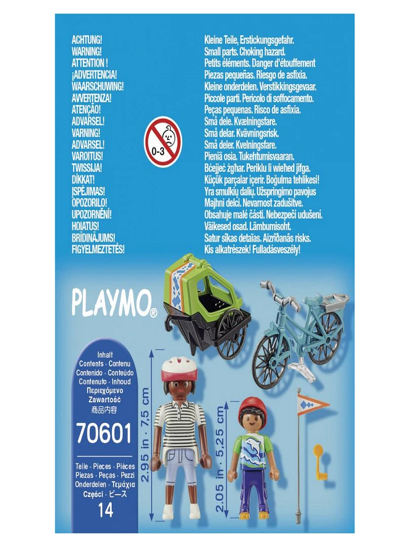 70601 'playmobil' Cyclistes Maman Et Enfant   N/A