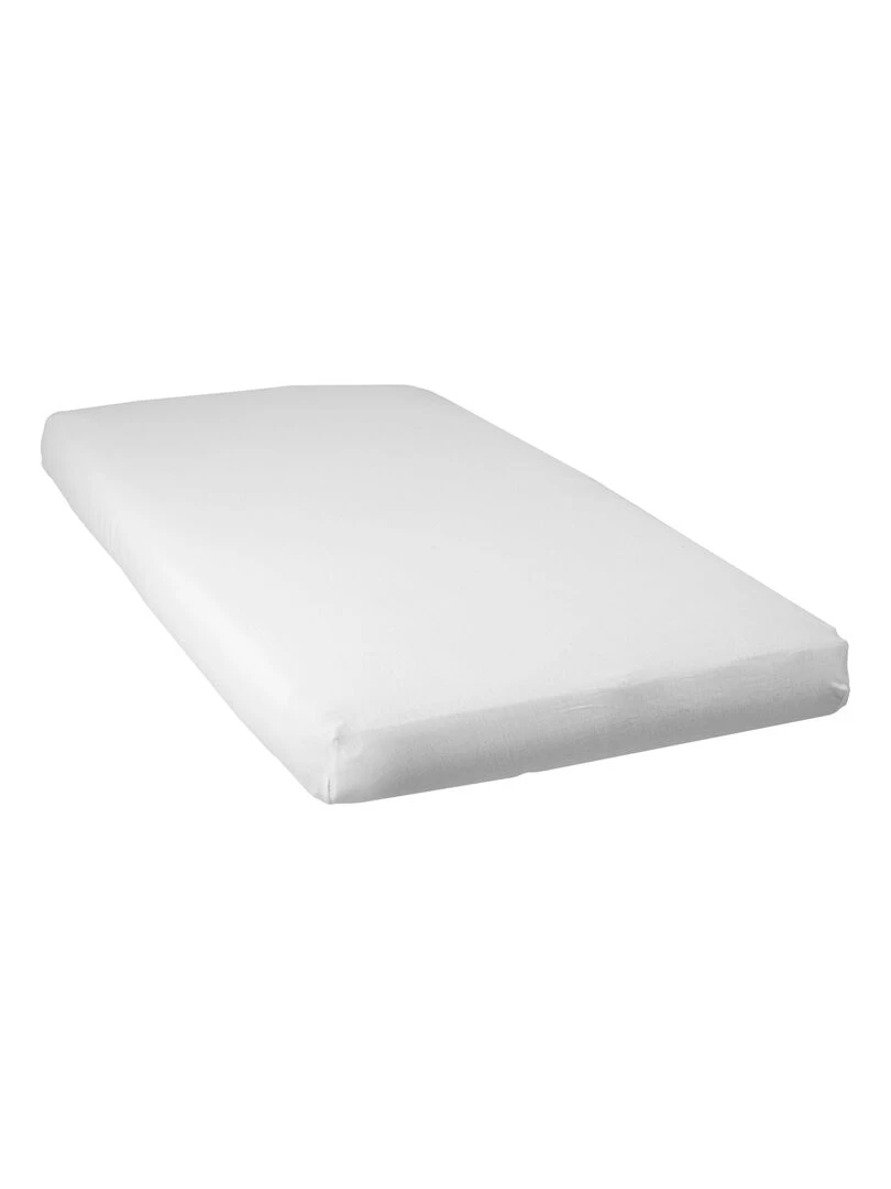 Drap housse bébé 60x120 cm   Blanc
