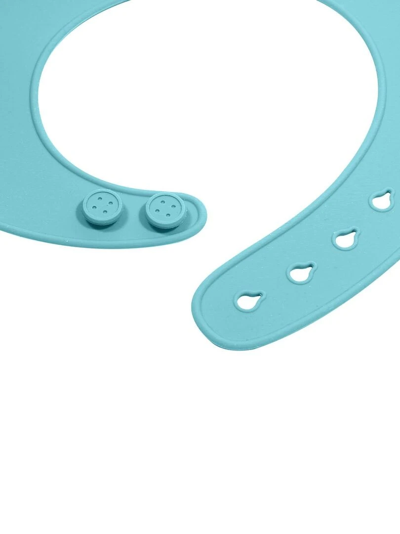 Bavoir bébé en silicone   Bleu turquoise
