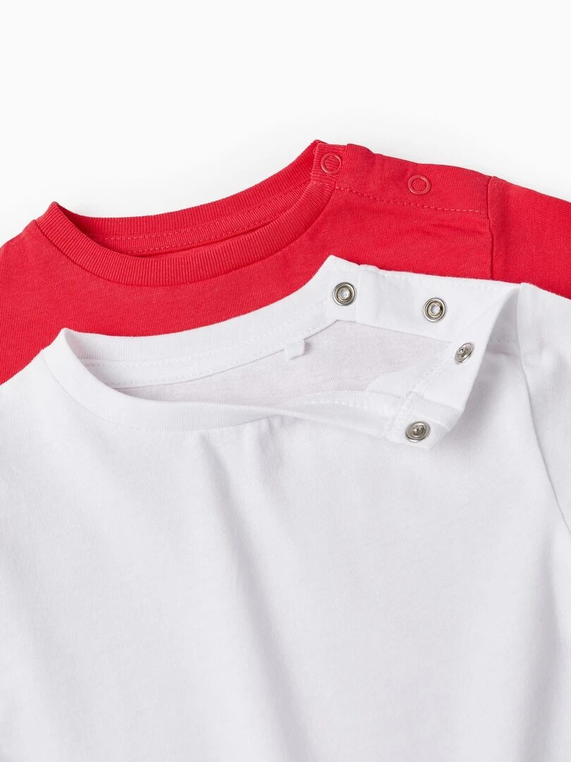 Pack 2 T shirts à manches courtes pour bébé garçon manches courtes MAXI NATURE   Rouge