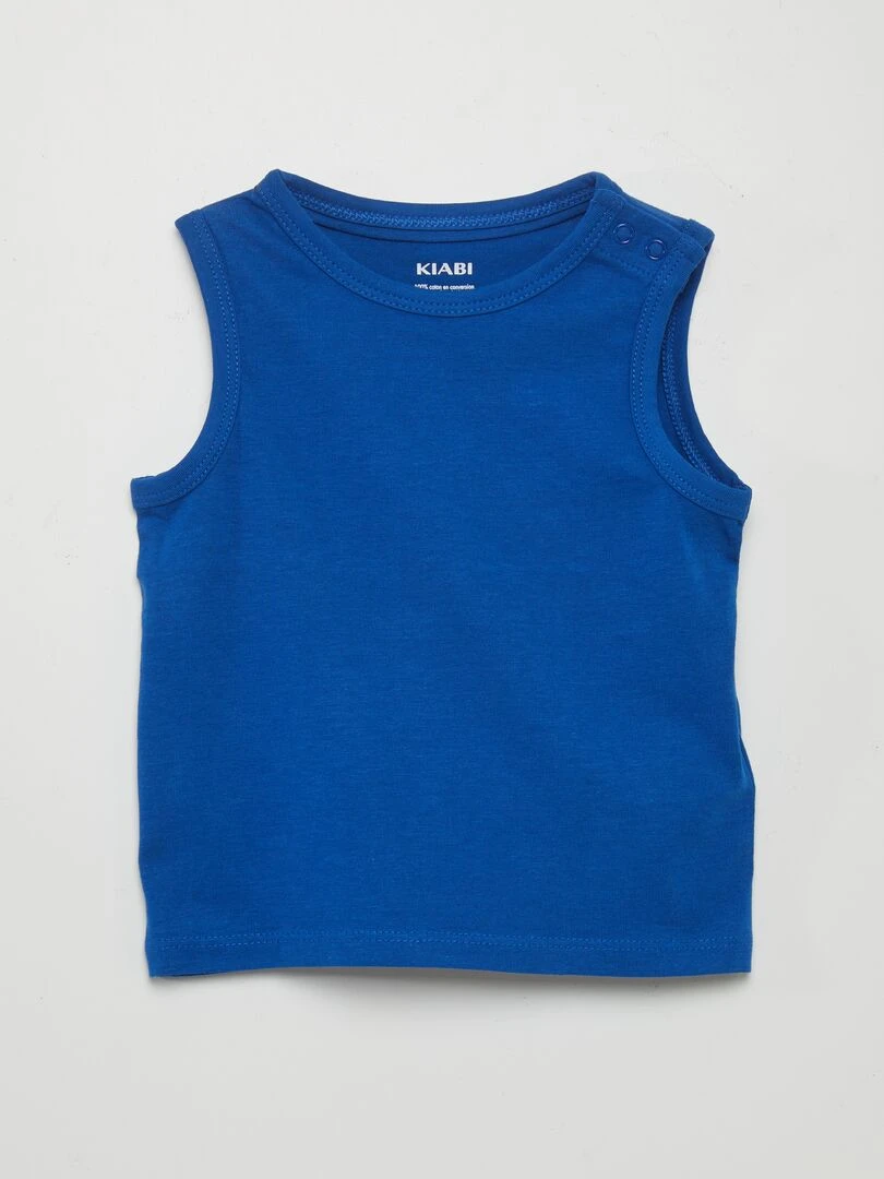 Lot de 4 débardeurs unis   Rouge/vert/bleu/blanc