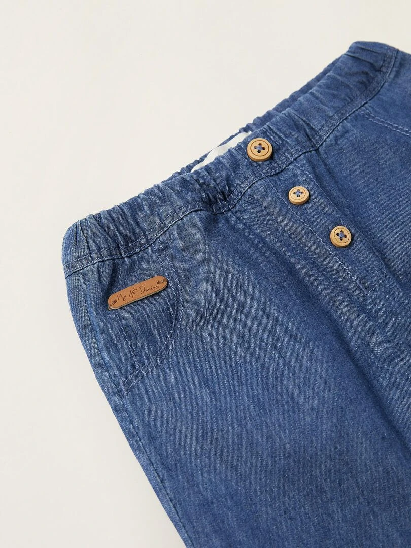 Jean avec Doublure en Jersey Nouveau Né  ESSENTIALS LINE   Bleu