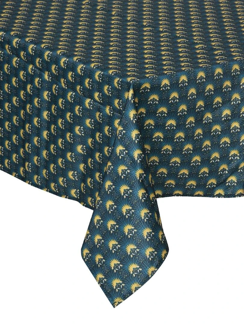 Nappe anti tâche imprimée palmiers Multicolore