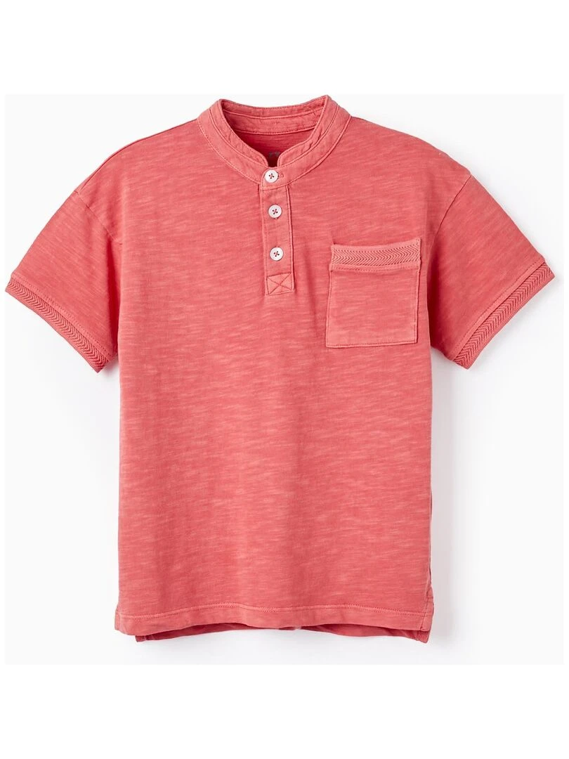 T Shirt Polo en Coton pour Garçon manches courtes Rose