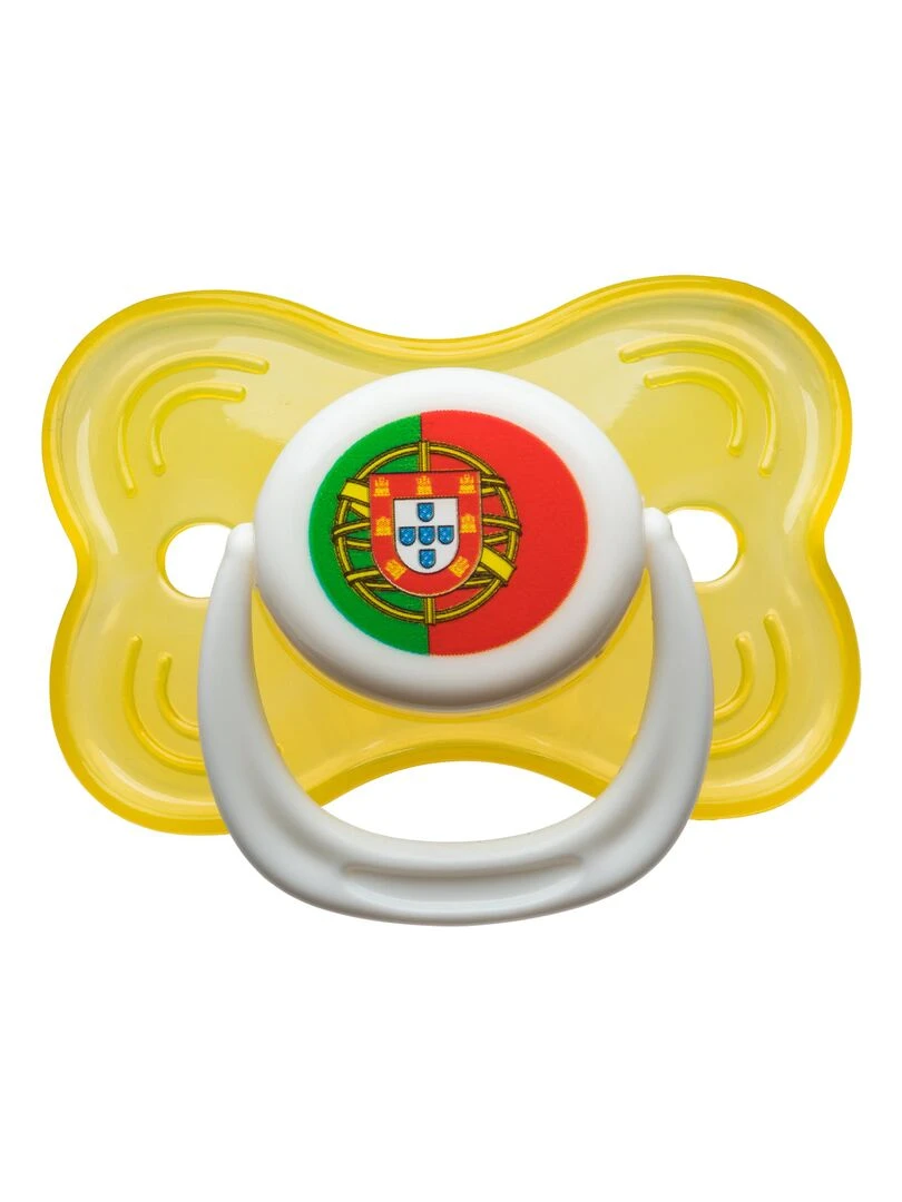 Sucette Foot Portugal 3ème âge Jaune