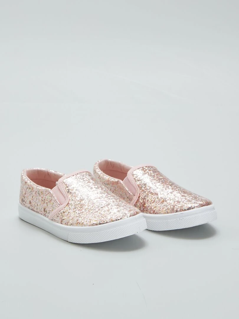 Baskets basses slip on Rose