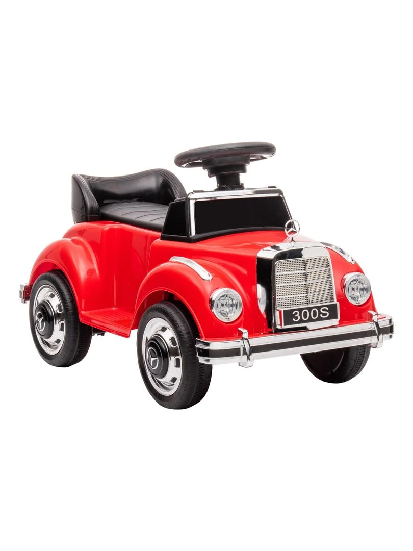 Porteur enfant voiture licence Mercedes Benz 300S coffre butée arrière Rouge